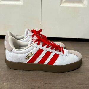 Adidas VL Court 3.0 Red & White 7.5 women’s